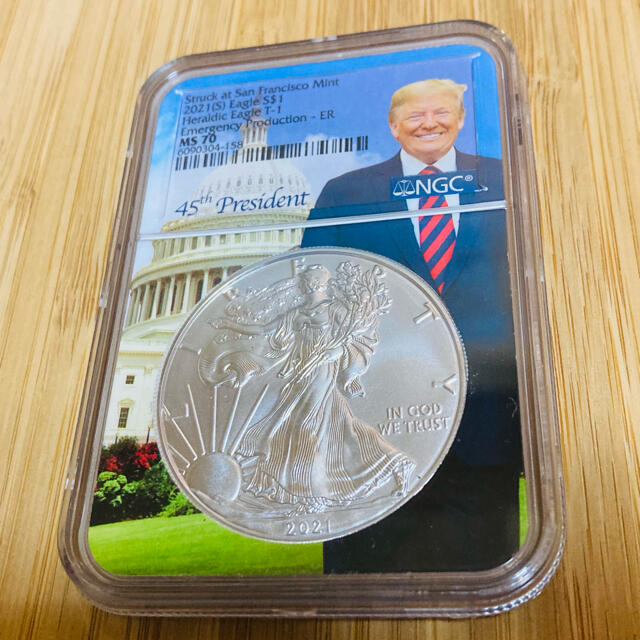 トランプ大統領ラベル NGC MS70 ホワイトハウスラベル 2021 - 貨幣