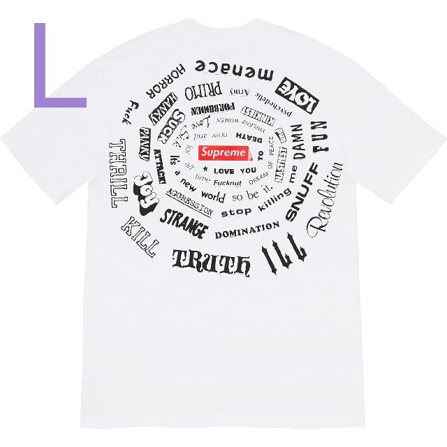 Supreme Spiral Tee スパイラル white ホワイトトップス