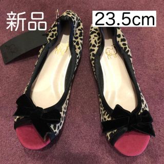 アナスイ(ANNA SUI)の【新品タグ付き】malla パンプス バレエシューズ 23.5cm レオパード(バレエシューズ)