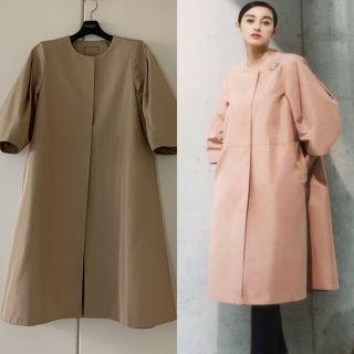 フォクシー(FOXEY)の♡美品♡ FOXEY シルク コート Cort  Pear Shape ベージュ(スプリングコート)