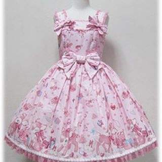 アンジェリックプリティー(Angelic Pretty)の小鹿のミルキーちゃん JSK ピンク(ひざ丈ワンピース)