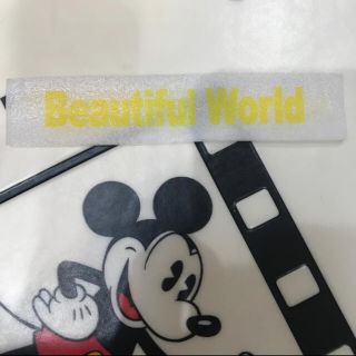 嵐　beautiful  world BW 美世界　落下物　羽リボン　銀テ　黄(アイドルグッズ)