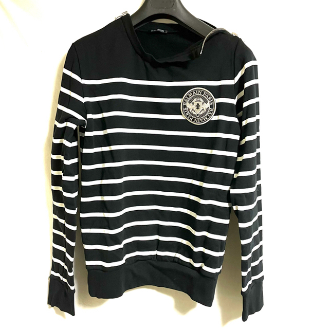 最安値最新作 BALMAIN - バルマン Tシャツ カットソー 長袖 刺繍 肩金