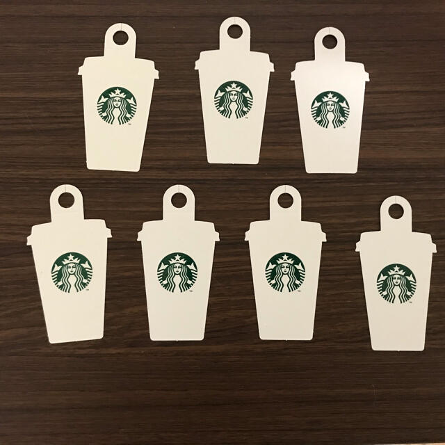 Starbucks Coffee(スターバックスコーヒー)のスターバックスカード スタバカード　メッセージタグ　7枚 ハンドメイドの文具/ステーショナリー(カード/レター/ラッピング)の商品写真