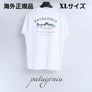 パタゴニア(patagonia)の海外正規品　即日発送　patagonia　半袖Tシャツ　ホワイト XLサイズ(Tシャツ/カットソー(半袖/袖なし))