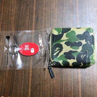 アベイシングエイプ(A BATHING APE)のa bathing apeファスナー財布&キーホルダーセット(財布)