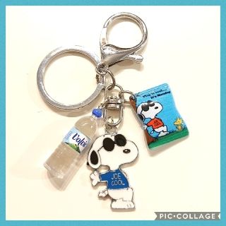 スヌーピー(SNOOPY)のスヌーピー キーホルダー ジョークール ボルヴィック キャンディパッケージ 青(キーホルダー)