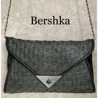 ベルシュカ(Bershka)のBershka　ショルダー　クラッチ　バック　ブラック　チェーン　ベルシュカ(ショルダーバッグ)