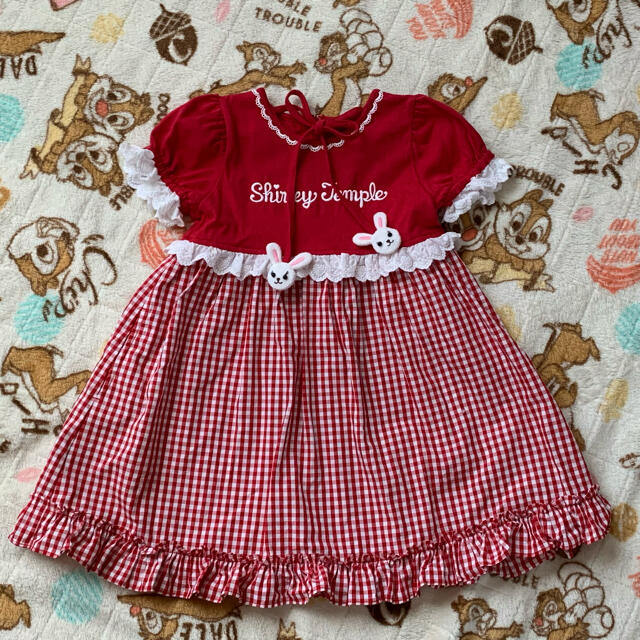 Shirley Temple(シャーリーテンプル)のシャーリーテンプル🎀ワンピース🐰 100 キッズ/ベビー/マタニティのキッズ服女の子用(90cm~)(ワンピース)の商品写真