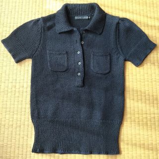 ラルフローレン(Ralph Lauren)の美品★RALPH LAUREN/ニットポロシャツ/ネイビー/ウール100％/M(ニット/セーター)