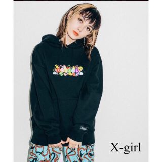 エックスガール(X-girl)の【美品】X-girl パーカー EMOJI SWEAT HOODIE(パーカー)