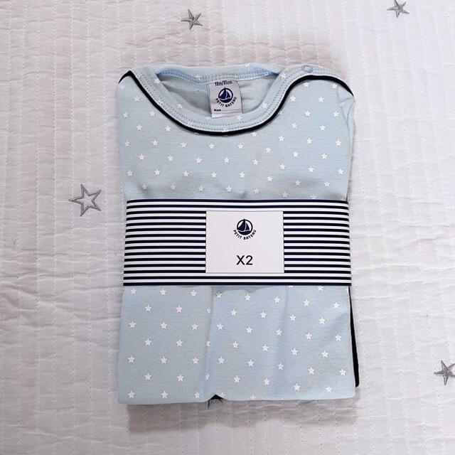 PETIT BATEAU(プチバトー)の新品未使用  プチバトー  半袖  Tシャツ  2枚組  18m キッズ/ベビー/マタニティのベビー服(~85cm)(Ｔシャツ)の商品写真