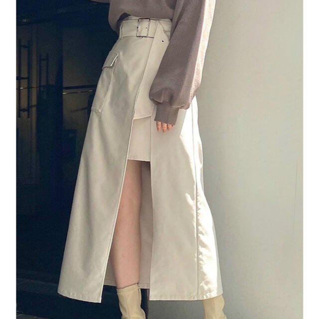 MURUA(ムルーア)のMURUA アウトポケットラップスカート レディースのスカート(ロングスカート)の商品写真