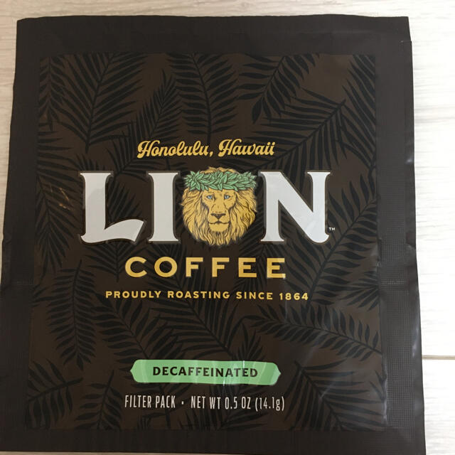 LION(ライオン)のライオンコーヒーフィルターパック5袋セット デカフェ ゴールドロースト ハワイ 食品/飲料/酒の飲料(コーヒー)の商品写真