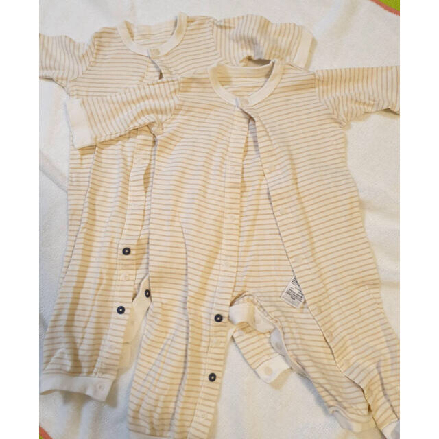 MUJI (無印良品)(ムジルシリョウヒン)の無印良品　子供服　2枚セット キッズ/ベビー/マタニティのベビー服(~85cm)(ロンパース)の商品写真