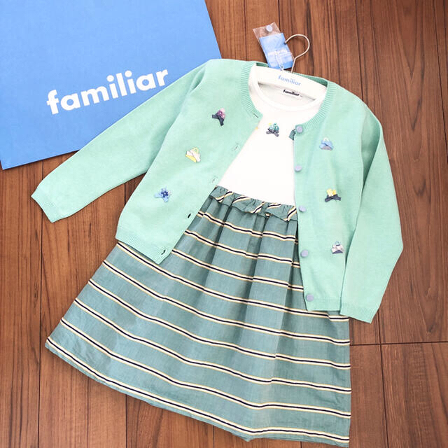 familiar(ファミリア)の【お取置き中】ファミリア セットアップ 120 キッズ/ベビー/マタニティのキッズ服女の子用(90cm~)(その他)の商品写真