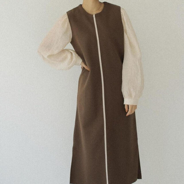 Kastane - leather line vest brown 【i_am_official】の通販 by ...