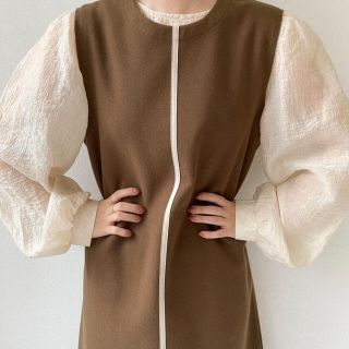 カスタネ(Kastane)のleather line vest brown 【i_am_official】(ベスト/ジレ)