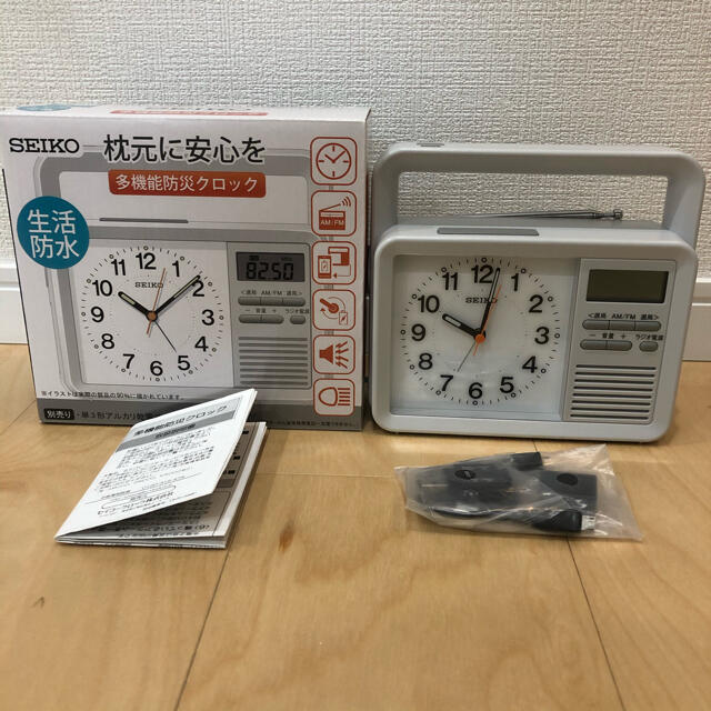 SEIKO(セイコー)の多機能防災クロック KR885N 防災時計 インテリア/住まい/日用品のインテリア小物(置時計)の商品写真