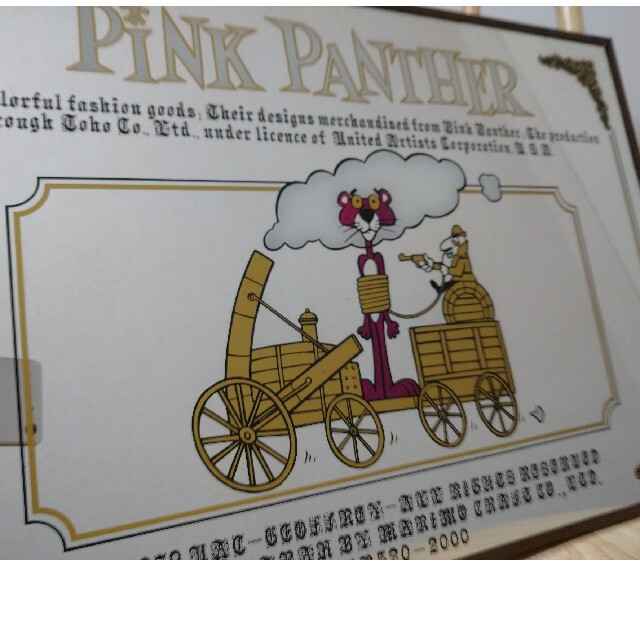 アンティーク パブミラー ピンクパンサー 希少品 アンティーク パブミラー ピンクパンサー 希少品