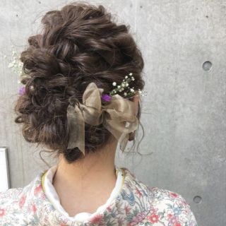 かすみ草髪飾り♡スターチス♡ゴールド🎀set(ドライフラワー髪飾り)(ヘアピン)