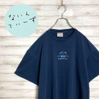 ナイキ(NIKE)の【メキシコ製】90s ナイキ　スウォッシュ　刺繍ロゴ　ビックサイズ　Tシャツ(Tシャツ/カットソー(半袖/袖なし))