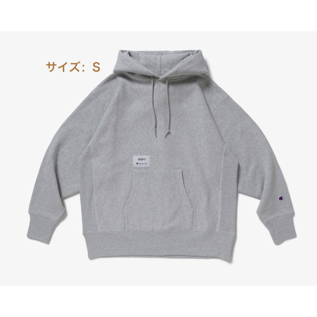 WTAPS CHAMPION ACADEMY HOODED S Gray-