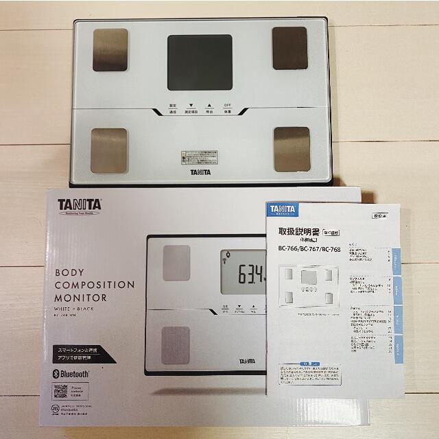 TANITA(タニタ)の【美品】タニタ TANITA 体組成計 BC-768-WH スマホ/家電/カメラの美容/健康(体重計/体脂肪計)の商品写真