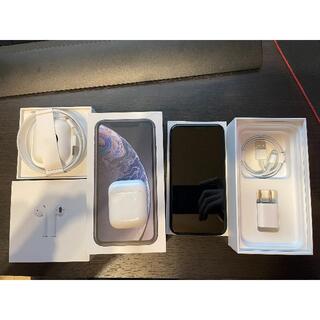 アップル(Apple)のIphoneXR 256G（SIMフリー済）+Airpods第一世代　セット(スマートフォン本体)