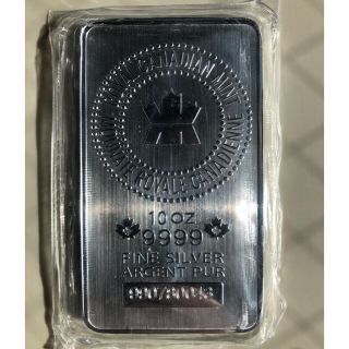 資産投資用銀地金　カナダ造幣局発行　10oz(311g)　純銀インゴット(貨幣)