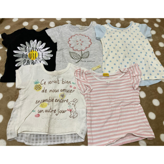 女の子Tシャツ＊5点セット✨80cm キッズ/ベビー/マタニティのベビー服(~85cm)(Ｔシャツ)の商品写真