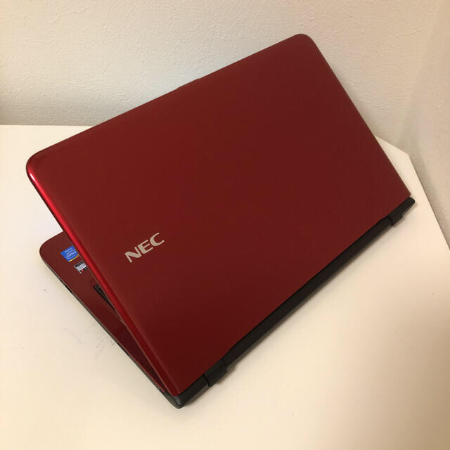 NEC  美品 テレワーク 人気のルミナスレッド 最新windows10