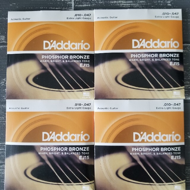 特売 新品 D'Addario ダダリオ アコースティックギター弦 EXP15