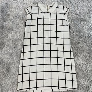 ザラ(ZARA)のzara 襟付きミニワンピース　チェック(ミニワンピース)