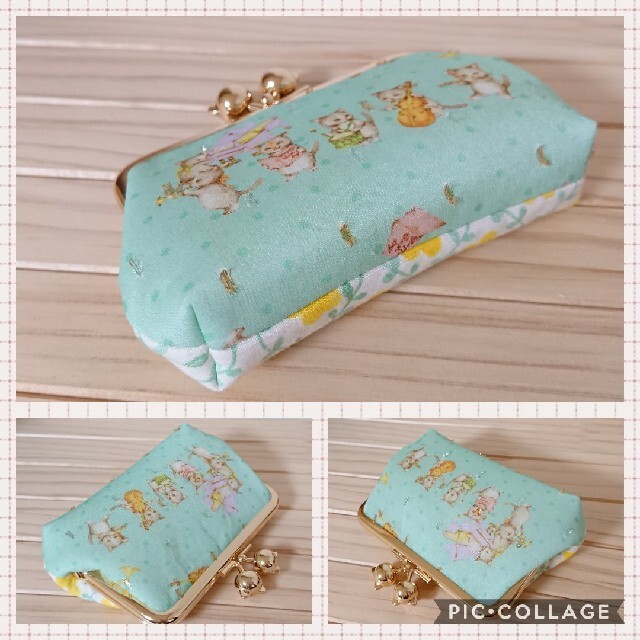 franche lippee(フランシュリッペ)のがま口ポーチ＊楽器隊＊ ハンドメイドのファッション小物(ポーチ)の商品写真