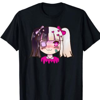 アンコロック(ankoROCK)の病みかわいい サドアニメ 少女 パステルゴス メンヘラ病み系 イラスト 地雷 系(Tシャツ(半袖/袖なし))