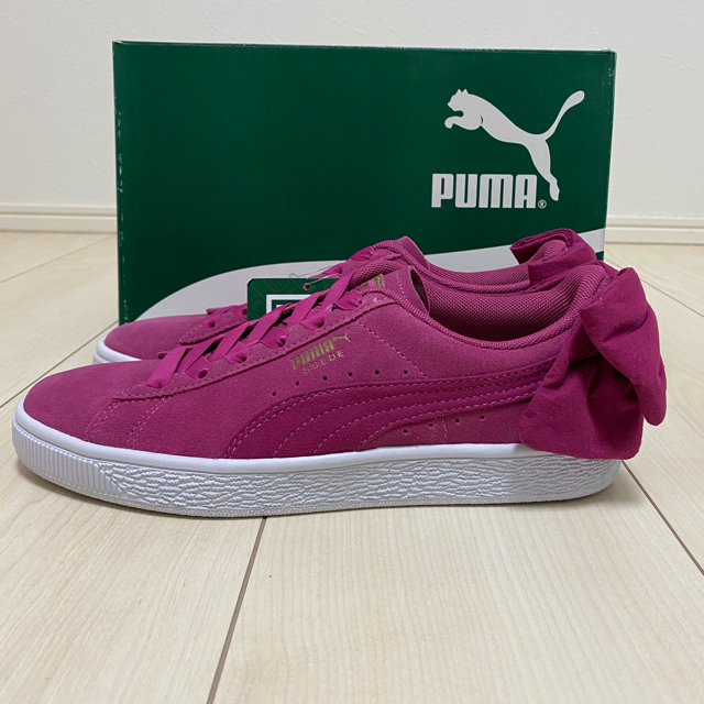 【新品】23.5cm PUMA ヒールリボン　スウェードスニーカー【送料無料！】 3