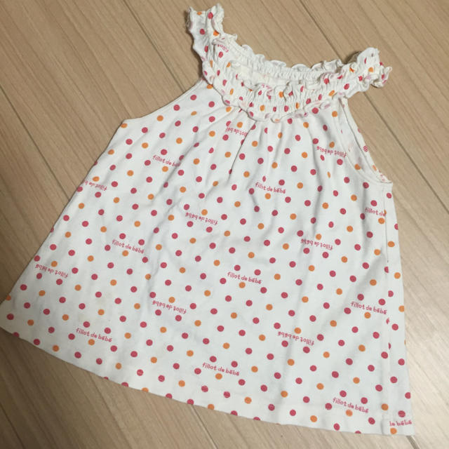 BeBe(ベベ)のBEBE 80cm ドット トップス キッズ/ベビー/マタニティのベビー服(~85cm)(Ｔシャツ)の商品写真