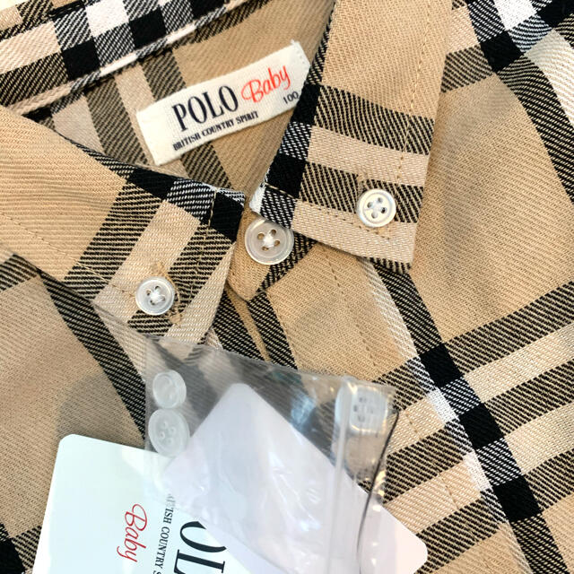 POLO RALPH LAUREN(ポロラルフローレン)のポロ　チェック　100 キッズ/ベビー/マタニティのキッズ服女の子用(90cm~)(Tシャツ/カットソー)の商品写真