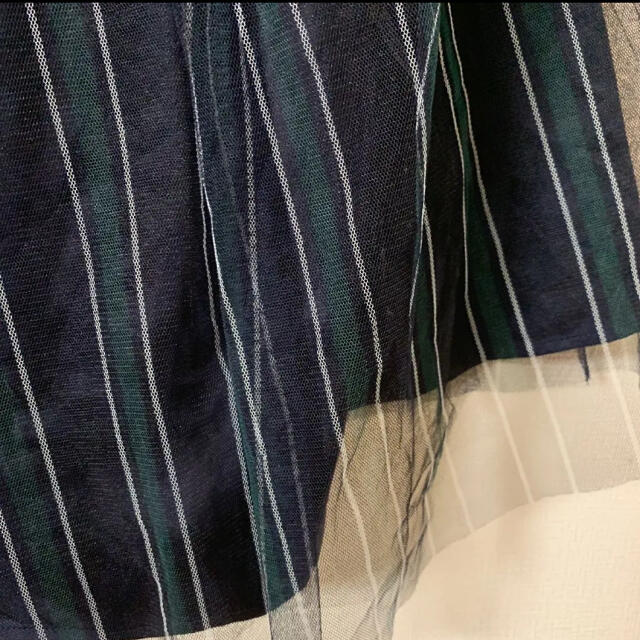 w closet(ダブルクローゼット)のストライプ チュールスカート レディースのスカート(ひざ丈スカート)の商品写真