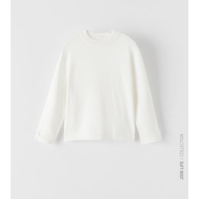 ZARA(ザラ)のフェイクパール付きニットセーター　エクリュ レディースのトップス(ニット/セーター)の商品写真