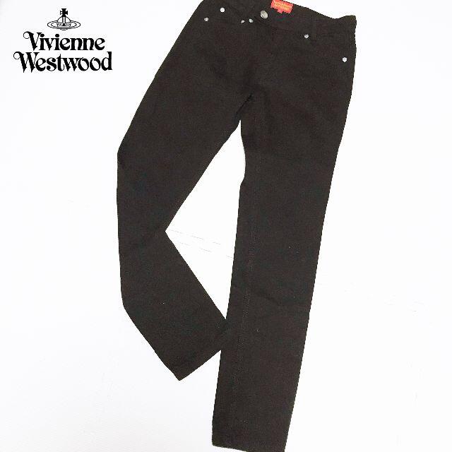 Vivienne Westwood(ヴィヴィアンウエストウッド)の【Vivienne Westwood】ORBボタン パッチ デニム ブラック レディースのパンツ(デニム/ジーンズ)の商品写真