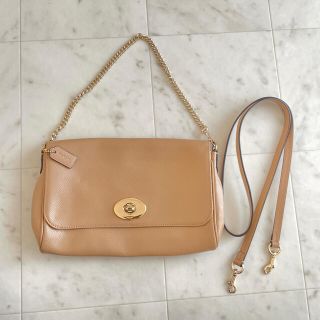 コーチ(COACH)のぽよ様　COACH バック　ベージュ(ショルダーバッグ)