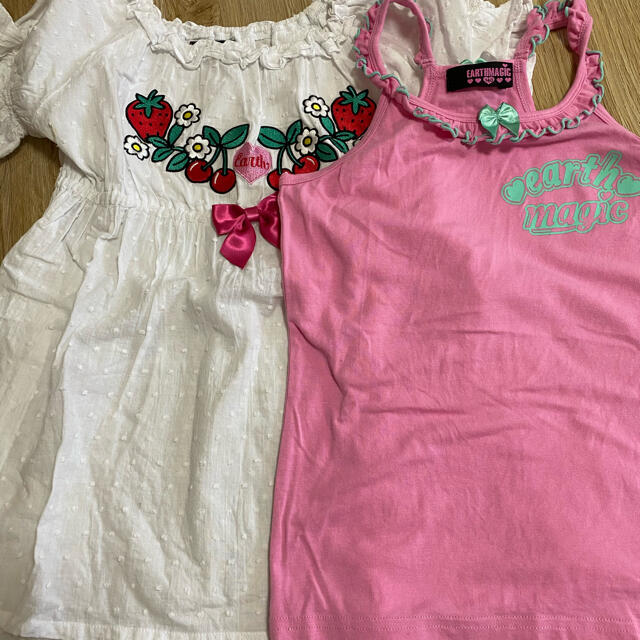 EARTHMAGIC(アースマジック)のアースマジック 140 セット キッズ/ベビー/マタニティのキッズ服女の子用(90cm~)(Tシャツ/カットソー)の商品写真