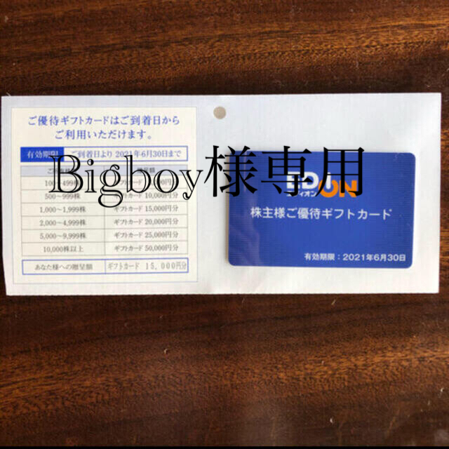 Bigboy様専用★エディオン株主優待ギフトカード