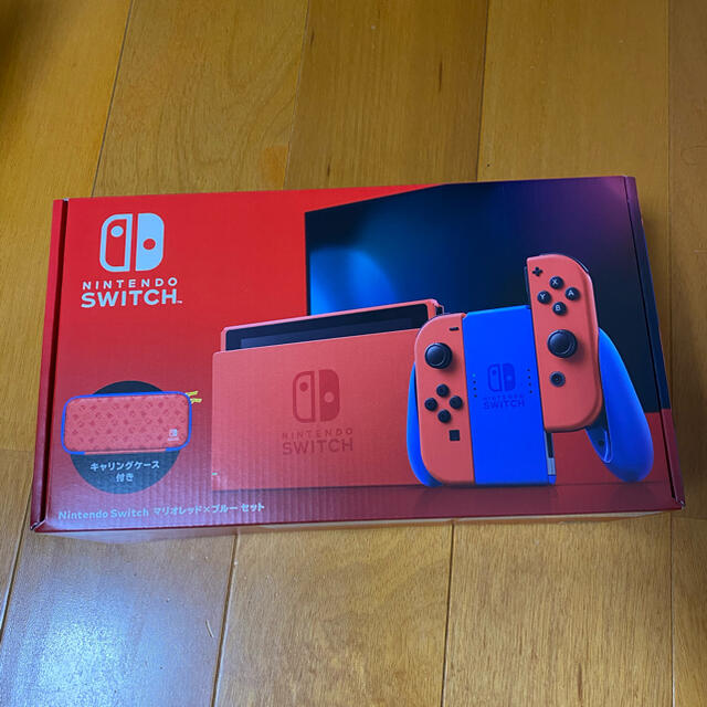 新品未開封！店舗印あり！ニンテンドースイッチ本体 マリオレッド×ブルーセット