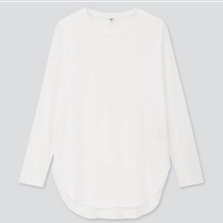 ユニクロ(UNIQLO)のコットンロングシャツテールT(Tシャツ(長袖/七分))