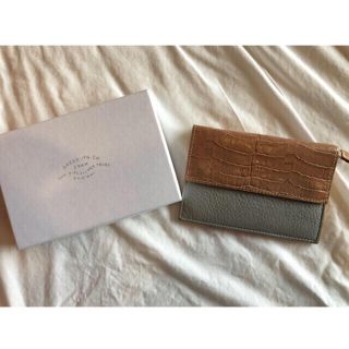 グリード(GREED)の予約完売 greed 直営限定 お財布 ベージュ×グレー(財布)