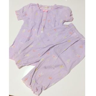 シマムラ(しまむら)の【送料無料】130 パジャマ 上下セット 薄紫 ウサギ&リボン(パジャマ)
