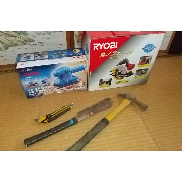 リョービ 丸ノコ サンダ トンカチ 手ノコ カッター DIY一式丸 リョービ 丸ノコ サンダ トンカチ 手ノコ カッター DIY一式丸